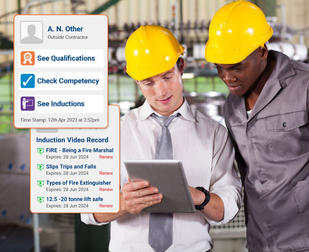 Competency assessment for an outside contractor